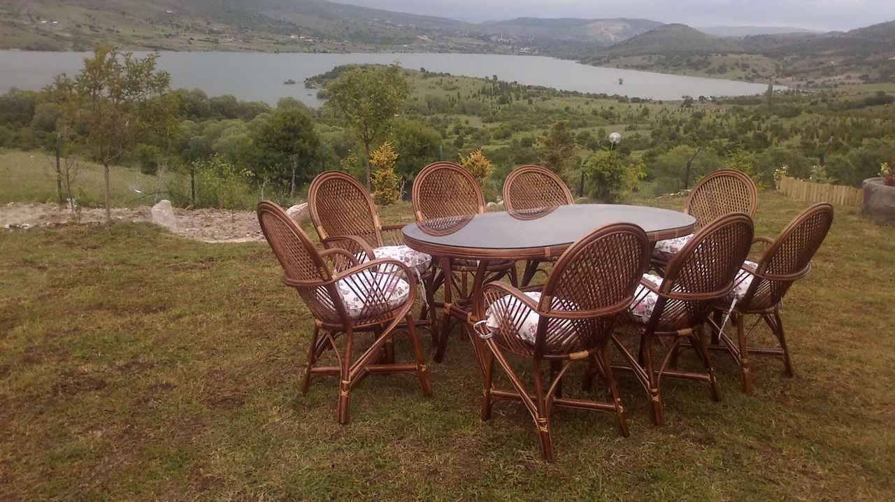 Bambu Yemek Masası Takımı